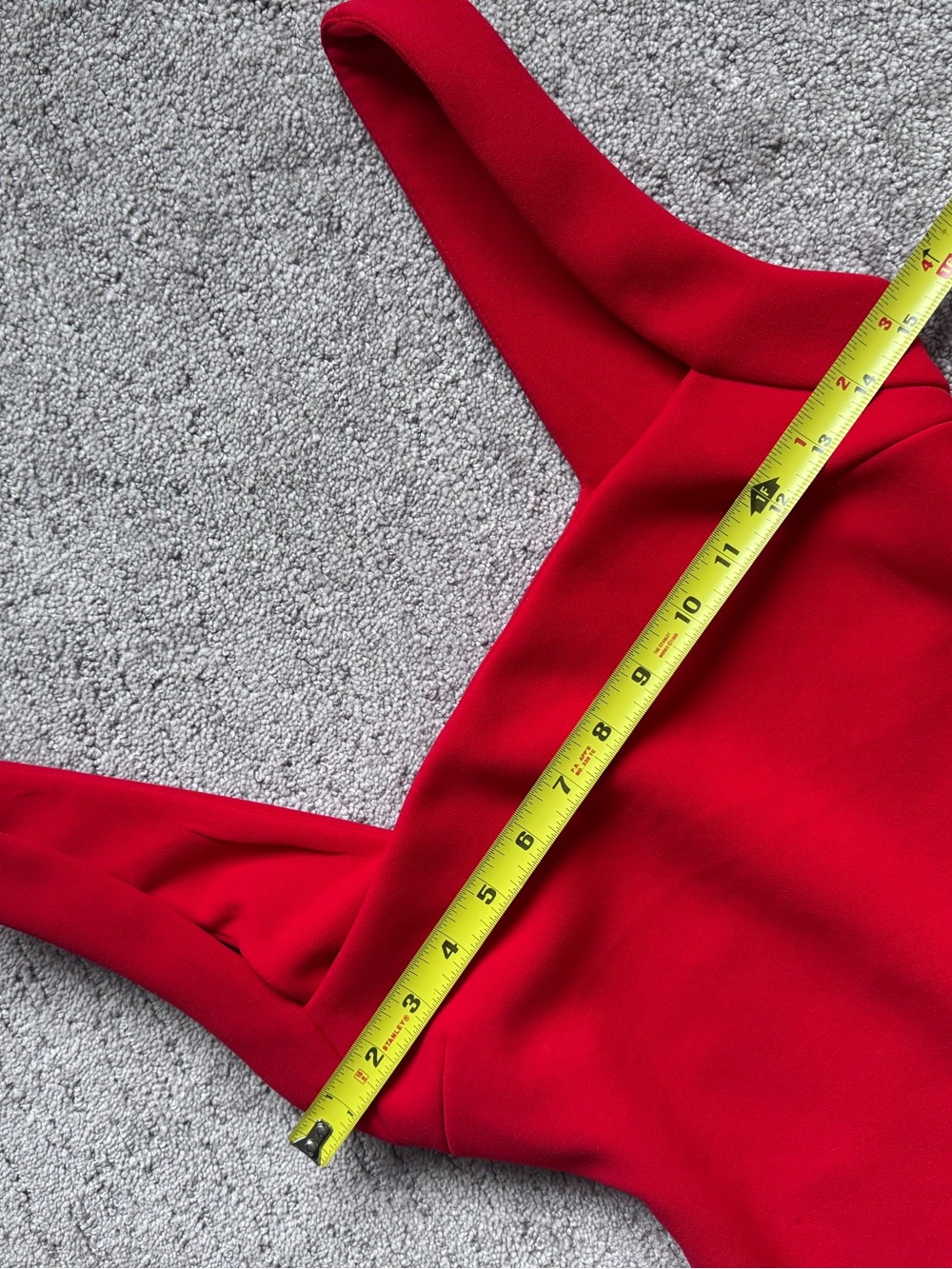 Princess Polly Bombshell Red Square Neck Bodycon Mini Dress US 4 - Picture 7 of 9